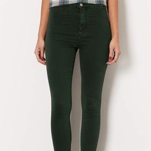 Topshop Joni jeans dark green